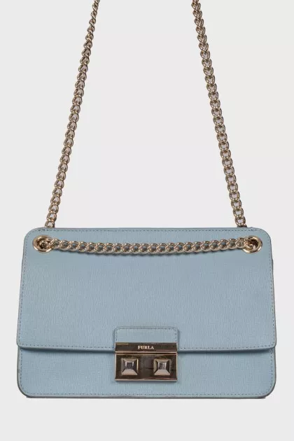 Blue flap bag