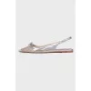 Silver slingback with plastic insert
