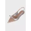 Silver slingback with plastic insert