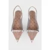 Silver slingback with plastic insert
