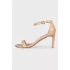 Beige thin strap slingback