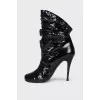Stiletto ankle boots lacquer