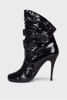 Stiletto ankle boots lacquer