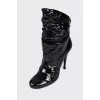 Stiletto ankle boots lacquer