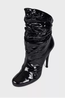 Stiletto ankle boots lacquer
