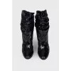 Stiletto ankle boots lacquer