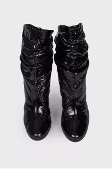Stiletto ankle boots lacquer