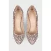 Exotic leather pumps
