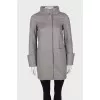 Gray cashmere coat