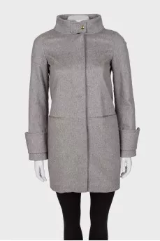 Gray cashmere coat