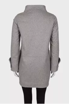 Gray cashmere coat