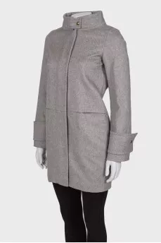 Gray cashmere coat