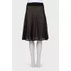 Double hem skirt with elastic wide