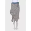 Assymmetrical wool skirt