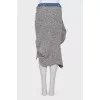 Assymmetrical wool skirt