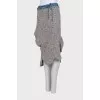 Assymmetrical wool skirt