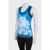 Overlong top with print