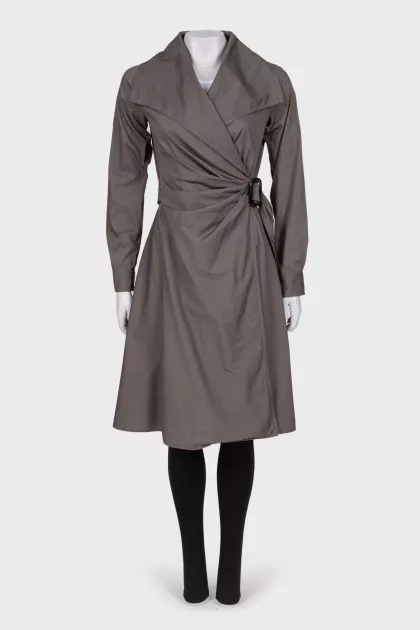 Grey wrap dress