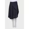 Asymmetric midi skirt