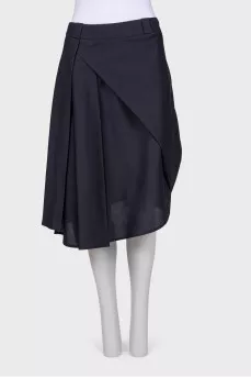 Asymmetric midi skirt