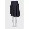 Asymmetric midi skirt