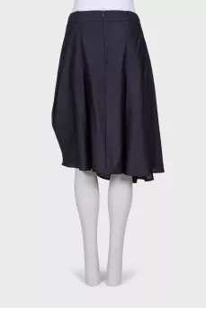 Asymmetric midi skirt
