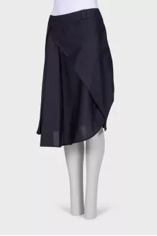 Asymmetric midi skirt