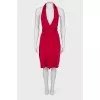 Stretchy dress with label