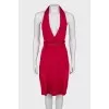 Stretchy dress with label