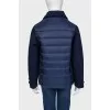 Double-breasted child's overcoat with label