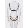 Two-piece bathing suit with print