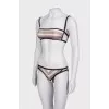 Two-piece bathing suit with print
