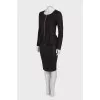 Wool suit with goldy lurex