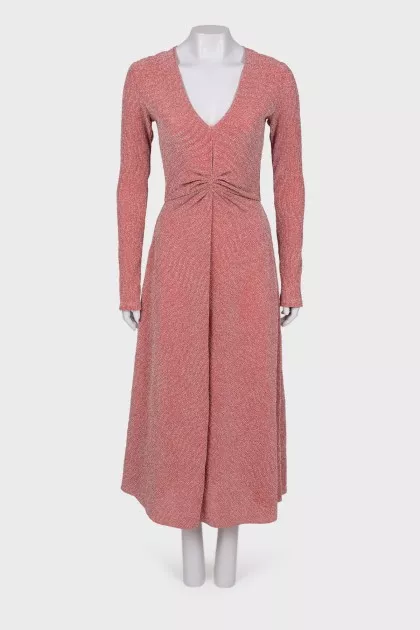 Tight dress in pink with lurex