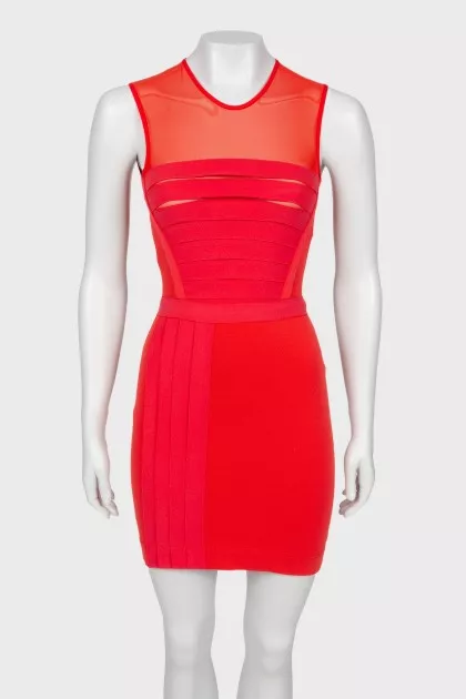 Red mini dress
