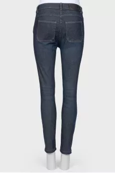 Navy blue straight fit jeans