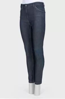Navy blue straight fit jeans