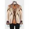 Silk blouse with abstract print