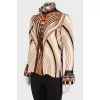 Silk blouse with abstract print