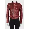 Snakeskin embossed jacket