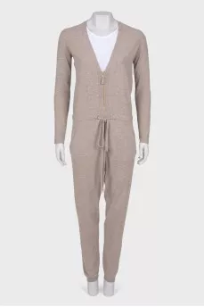Light gray wool jumpsuit