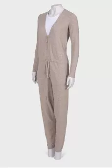 Light gray wool jumpsuit
