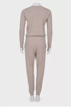 Light gray wool jumpsuit