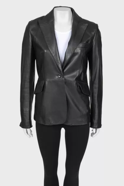 Black leather jacket