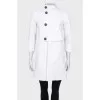 White coat with asymmetry