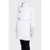 White coat with asymmetry