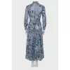 Dress with lurex and print