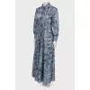 Dress with lurex and print