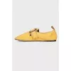 Yellow square toecap Ballerina Shoes