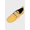 Yellow square toecap Ballerina Shoes